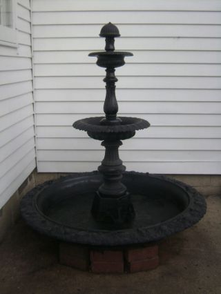 1875 J.  W.  Fiske Victorian Cast Iron Estate Fountain photo