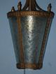 Antique Electric Tapering Hanging Lantern Ceiling Fixture Chicago 1900 Greek Key Chandeliers, Fixtures, Sconces photo 3