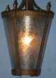 Antique Electric Tapering Hanging Lantern Ceiling Fixture Chicago 1900 Greek Key Chandeliers, Fixtures, Sconces photo 4