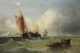 18thc Antique English Channel Marine Ship Oil Painting White Cliffs Of Dover Nr Other photo 2