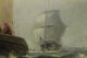 18thc Antique English Channel Marine Ship Oil Painting White Cliffs Of Dover Nr Other photo 5