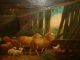 Old Oil Painting,  { Paul - Henry Schouten,  1860 - 1922,  Sheep And Chickens }. Other photo 10