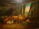 Old Oil Painting,  { Paul - Henry Schouten,  1860 - 1922,  Sheep And Chickens }. Other photo 3