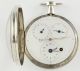 Verge Fusee Pocket Watch Calendar Center Seconds Spindeltaschenuhr Montre Silver Clocks photo 1