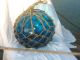 Antique Japanese Glass Fish Net Floats - Aqua Blue - Xx Large/huge Fishing Nets & Floats photo 4