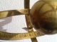 Large Engraved Astro Globe With Revolving Rings Heavy Brass Metalware photo 2