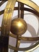 Large Engraved Astro Globe With Revolving Rings Heavy Brass Metalware photo 3