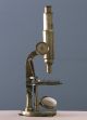 Unsigned English Antique Brass Microscope W/round Base & Varley Lever Stage 1860 Microscopes & Lab Equipment photo 3