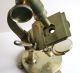 Unsigned English Antique Brass Microscope W/round Base & Varley Lever Stage 1860 Microscopes & Lab Equipment photo 7