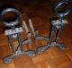 Vintage Machine Age Andirons 19 Inches Tall; 17 Inches Deep Hearth Ware photo 1