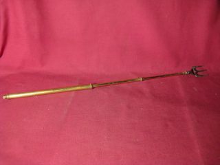 19th C Antique English Brass Telescoping Toasting Fork photo
