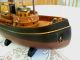 Large Vintage Model Tug Boat,  Wood & Metal Construction,  Detailed,  Rustic Model Ships photo 2