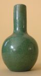 Old Estate Vase Green Chinese Monochrome Porcelain Bottle Jar Crackle Ware Glaze Vases photo 3