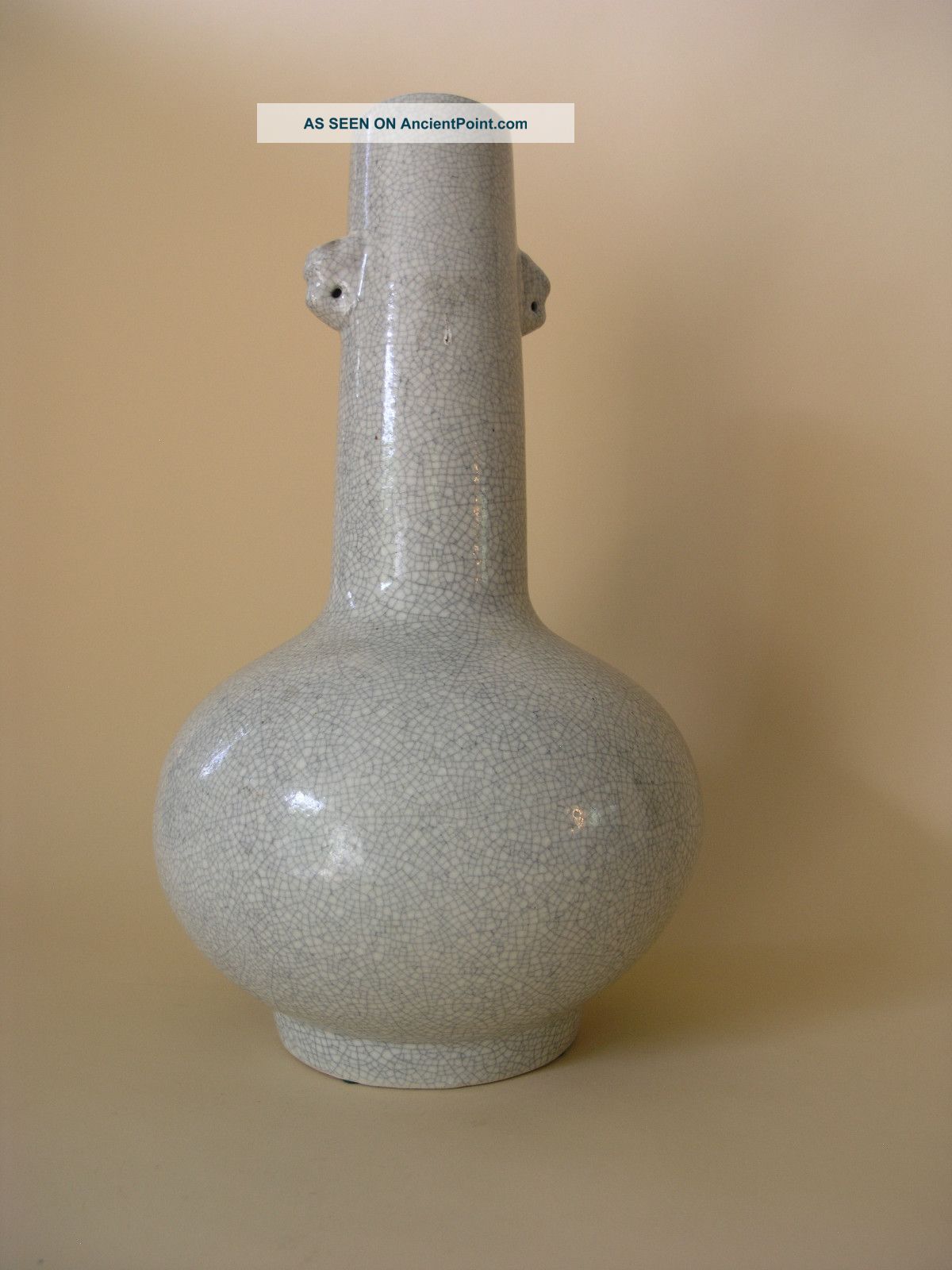 Fine Estate Chinese Porcelain Guan Ware Type Vase Ceramic Phoenix Reign Marks Vases photo