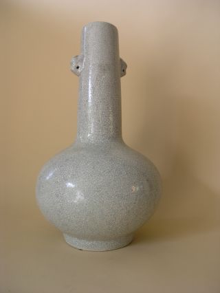 Fine Estate Chinese Porcelain Guan Ware Type Vase Ceramic Phoenix Reign Marks photo