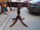 Vintage Leather Top Drum Table With Metal Claw Feet 1900-1950 photo 1
