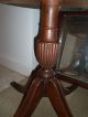 Vintage Leather Top Drum Table With Metal Claw Feet 1900-1950 photo 6