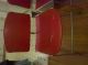 Four (4) Red Steelcase Max Stacker Stacking Chairs,  Stainless Steel,  Eames Era 1900-1950 photo 1