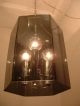 Vtg.  Large 1960s Retro Lucite Chrome Eames Era Lantern Chandelier Light Fixture Chandeliers, Fixtures, Sconces photo 2