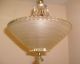 Vtg.  Unique 1930s Deco Era Crystal Glass Chandelier Light Fixture Powder Room Chandeliers, Fixtures, Sconces photo 3