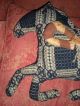 Handmade Horse Primitive19th C.  Coverlet Blue With Large Christmas Cane Primitives photo 4