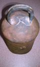 Antique Primitive Hand Forged Cow Animal Bell Brass Soldered Swetted Tinned Primitives photo 2