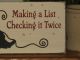 Santa Making A List Checking It Twice - Wood Painting - Sign Christmas Decoration Primitives photo 2