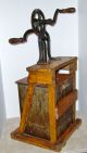 Antique Wood & Iron Standing Butter Churn With Cast Iron Works Primitive Primitives photo 2