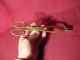 19th C Antique Brass Hearth Tongs Metalware photo 2