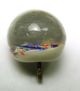 Antique Paperweight Glass Button Colorful W/ Gold Sparkle Design Swirl Back Buttons photo 1