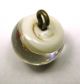 Antique Paperweight Glass Button Colorful W/ Gold Sparkle Design Swirl Back Buttons photo 2