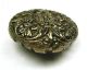 Antique Pierced Brass Button Lovely Baroque Floral Cage Design Buttons photo 1