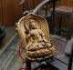Chinese Jujube Wood Carved Buddha Guan Kwan Yin Statue Sculpture Amulet W53 Buddha photo 2