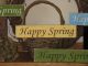 Happy Spring - Wood Sign - Small Wall Shelf Easter Decor Primitives photo 1
