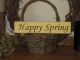 Happy Spring - Wood Sign - Small Wall Shelf Easter Decor Primitives photo 2