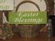 Easter Blessings - Wood Sign - Prim Wall Door Hanging Primitives photo 2