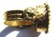 Rare Decorated Medieval Gold Gilt Crown Glove Ring Circa: 16th Century European photo 2