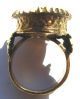 Rare Decorated Medieval Gold Gilt Crown Glove Ring Circa: 16th Century European photo 3