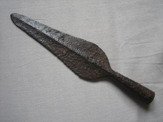 Iron Spearhead,  Celtic Or Germans.  Metal Detecting Find. photo