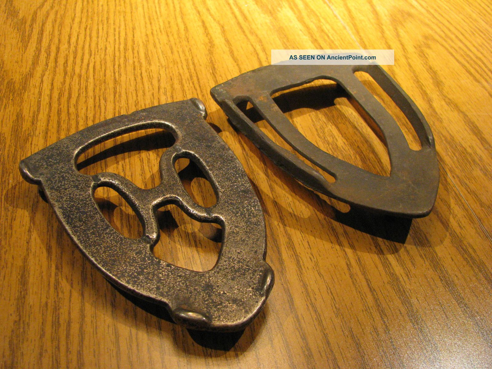 Antique Vintage Cast Iron Sad Clothes Iron Rest Stand Trivet Wapak (2) Trivets photo