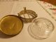 Vintage Dresser / Powder Jar / Pressed Glass & Brass /estate Sale Find Art Deco photo 6
