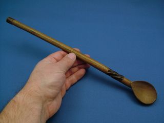 An Antique Zulu Hand Carved Hard - Wood Spoon. photo
