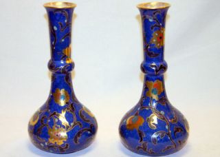 Pair English Arts And Crafts Nouveau Pottery Vases photo