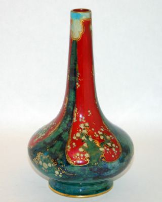 Antique Bernard Moore English Art Pottery Jewelled Flambe Art Nouveau Vase photo