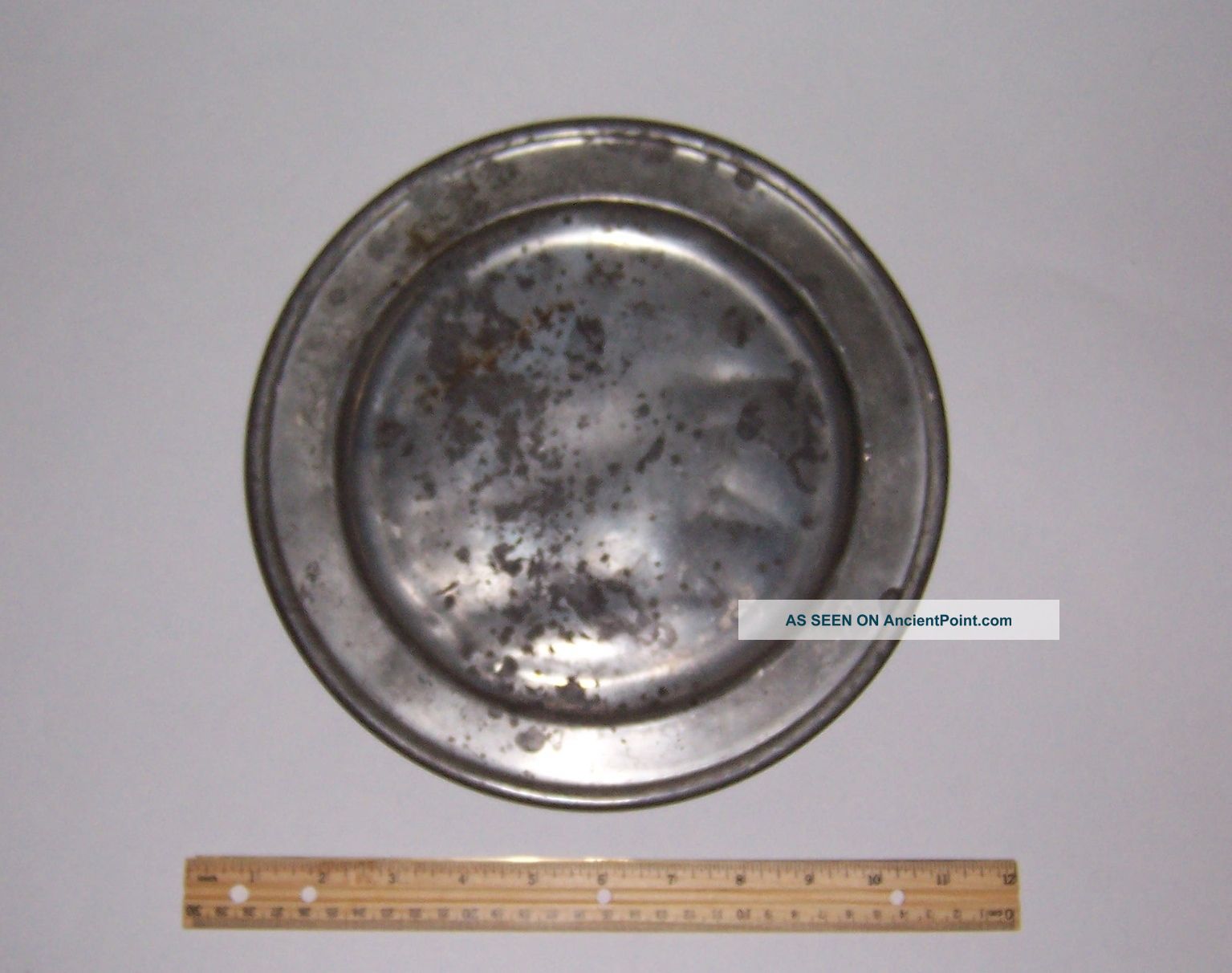 Antique Medium Pewter Charger Tray Plate Early 1900 ' S Woodbury Pewterers Metalware photo