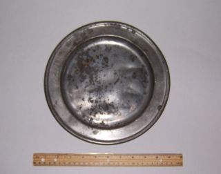 Antique Medium Pewter Charger Tray Plate Early 1900 ' S Woodbury Pewterers photo