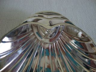 Set 2 Vintage F B Rogers 1883 Art Deco Silver Plate Shell Bon Bon Dish Bowl Nib photo