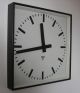 Large Pragotron Vintage Metal Industrial Clock Factory 44x44cm Mid-Century Modernism photo 1