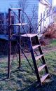 Vintage Painter ' S Step Ladder - Double Paint Platform Primitives photo 1