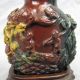 Antique Chinese Carved Snuff Bottle With Maquet Silver Top Snuff Bottles photo 5